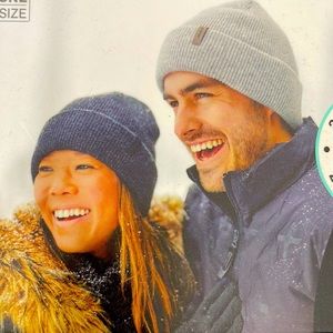 Bula Unisex 2 pack wool blend beanies light dark grey
